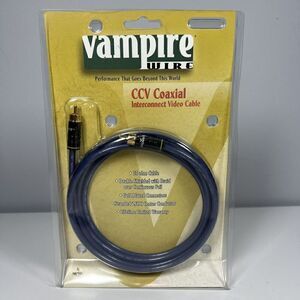 Vampire Wire CCV Coaxial Component Video Cable Gold Plated Connectors 2 Meters